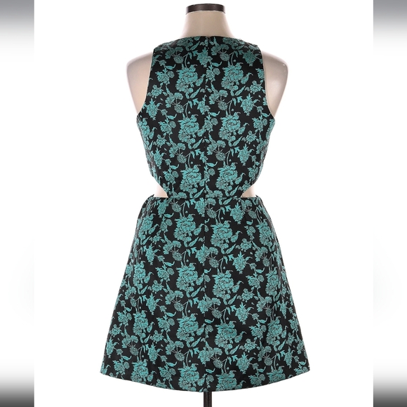 Anthropologie Hutch Floral Jacquard Cut-Out Mini Dress - Picture 7 of 8
